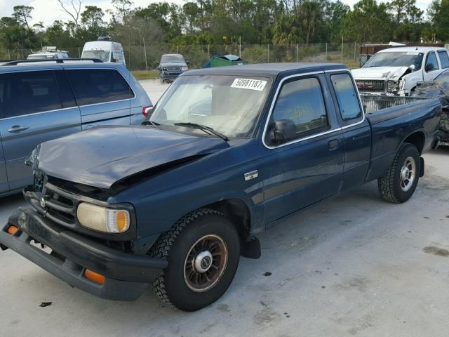 4F4CR16X7VTM30702 - 1997 MAZDA B4000 CAB GREEN photo 2