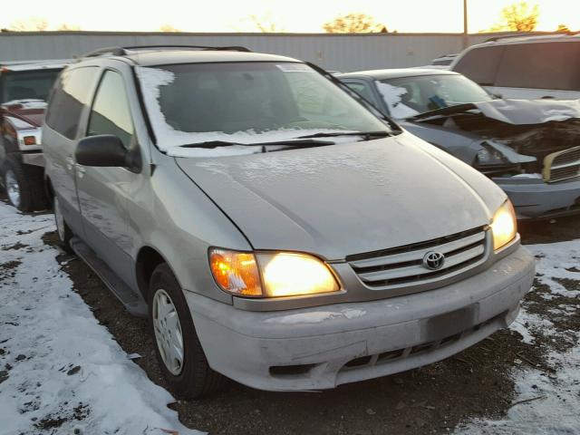 4T3ZF19CX3U509103 - 2003 TOYOTA SIENNA CE SILVER photo 1