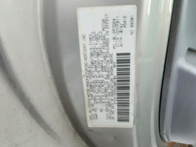 4T3ZF19CX3U509103 - 2003 TOYOTA SIENNA CE SILVER photo 10