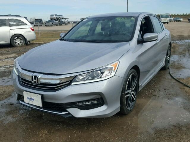 1HGCR2F51HA258486 - 2017 HONDA ACCORD SPO SILVER photo 2