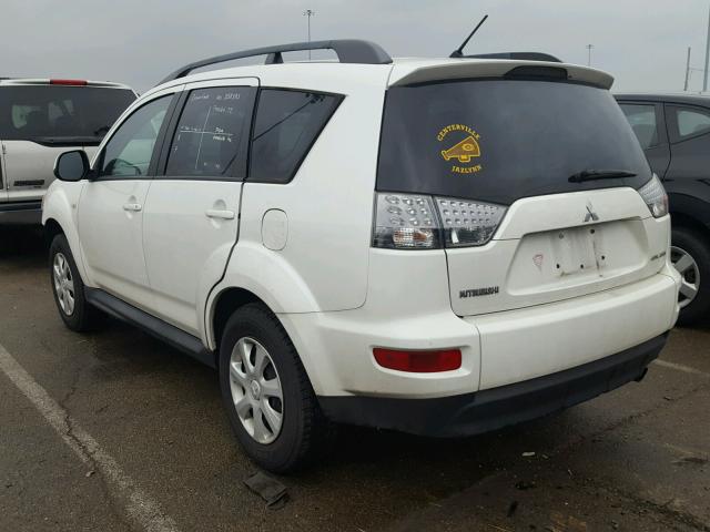 JA4AS2AW4CU000393 - 2012 MITSUBISHI OUTLANDER WHITE photo 3