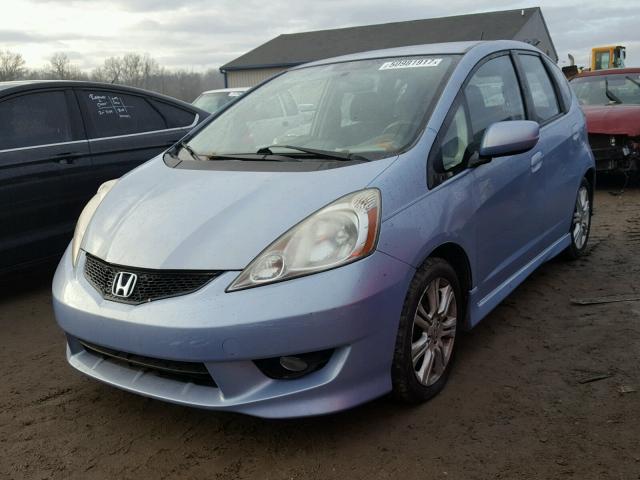 JHMGE88699S005513 - 2009 HONDA FIT SPORT BLUE photo 2