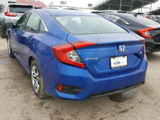 2HGFC2F50HH560657 - 2017 HONDA CIVIC LX BLUE photo 3