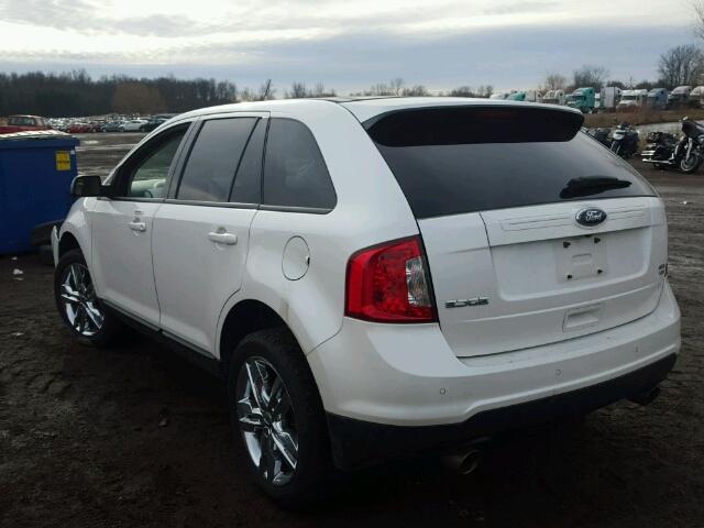 2FMDK4JC5CBA26345 - 2012 FORD EDGE SEL WHITE photo 3