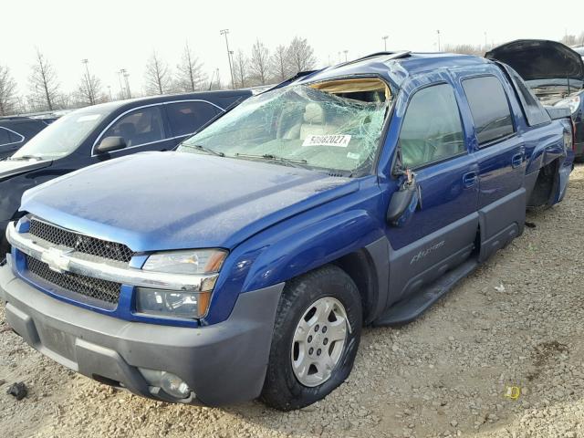 3GNEK13T73G142753 - 2003 CHEVROLET AVALANCHE BLUE photo 2