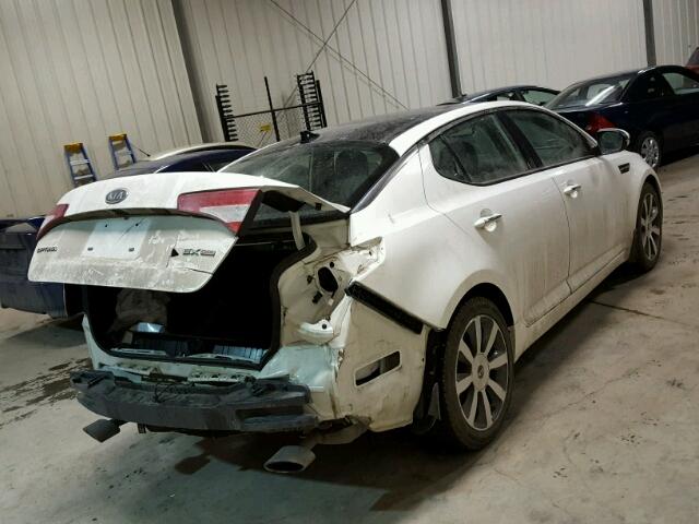 KNAGN4A76C5243870 - 2012 KIA OPTIMA EX WHITE photo 4