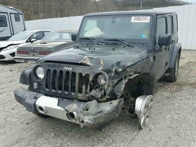 1C4BJWEG2EL272814 - 2014 JEEP WRANGLER U BLACK photo 2