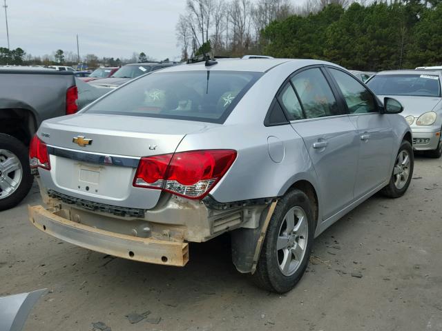 1G1PC5SBXE7480637 - 2014 CHEVROLET CRUZE LT SILVER photo 4