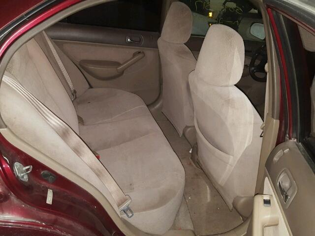 1HGES26762L065499 - 2002 HONDA CIVIC EX 红色 照片 6