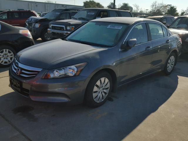 1HGCP2F37CA157191 - 2012 HONDA ACCORD LX GRAY photo 2