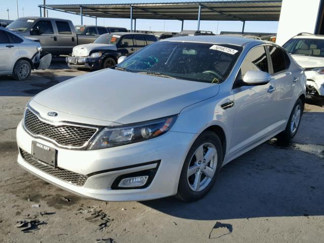 5XXGM4A70EG343337 - 2014 KIA OPTIMA LX SILVER photo 2