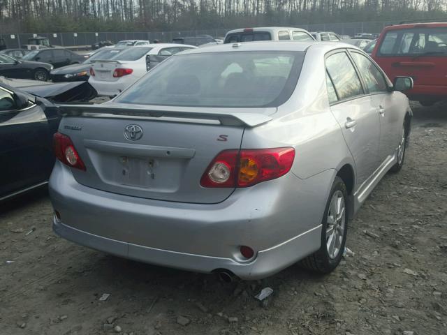 2T1BU4EE3AC266404 - 2010 TOYOTA COROLLA BA SILVER photo 4