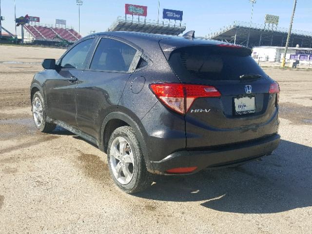 3CZRU5H36HG703112 - 2017 HONDA HR-V LX BLACK photo 3