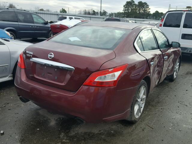 1N4AA5APXAC855854 - 2010 NISSAN MAXIMA S MAROON photo 4