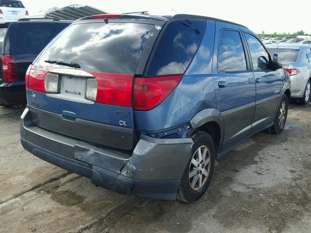 3G5DA03EX2S526242 - 2002 BUICK RENDEZVOUS BLUE photo 4