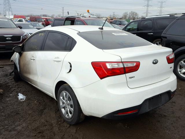 KNADM4A3XE6343180 - 2014 KIA RIO LX Սպիտակ լուսանկար 3
