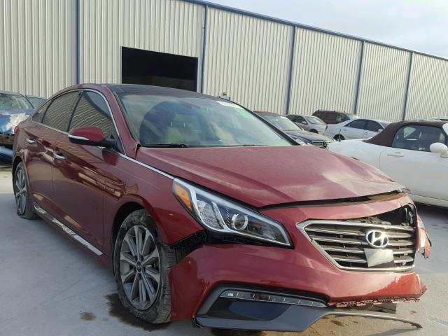 5NPE34AF3GH343776 - 2016 HYUNDAI SONATA SPO RED photo 1