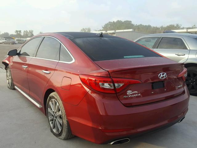 5NPE34AF3GH343776 - 2016 HYUNDAI SONATA SPO RED photo 3