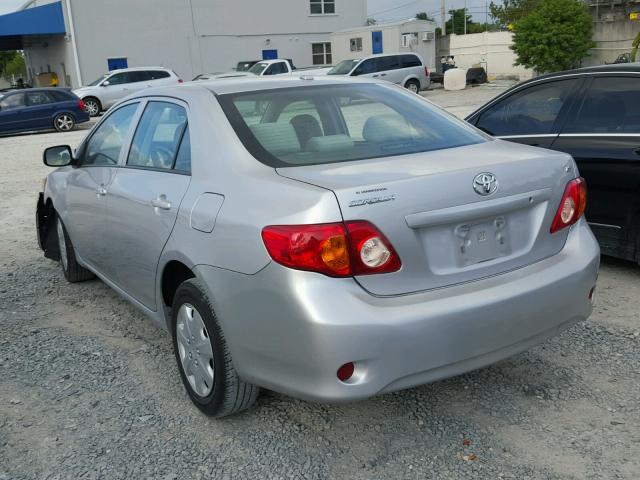 1NXBU40EX9Z165040 - 2009 TOYOTA COROLLA BA SILVER photo 3