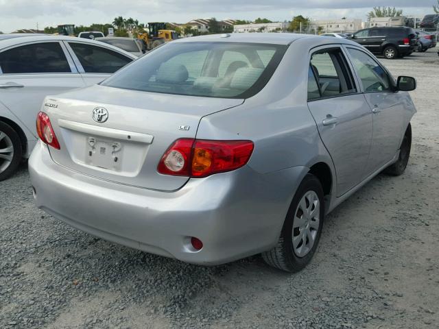 1NXBU40EX9Z165040 - 2009 TOYOTA COROLLA BA SILVER photo 4