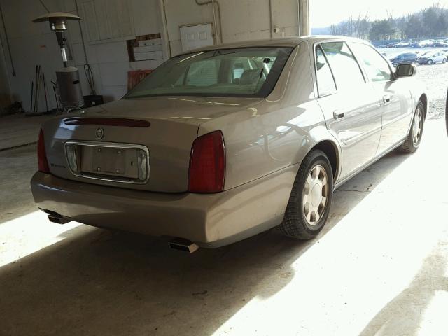 1G6KD54Y11U186316 - 2001 CADILLAC DEVILLE BEIGE photo 4