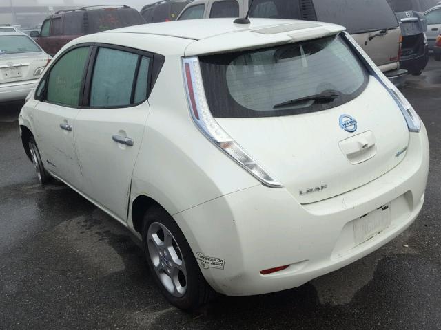 JN1AZ0CP4BT004916 - 2011 NISSAN LEAF SV WHITE photo 3