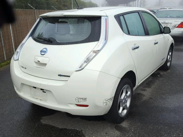 JN1AZ0CP4BT004916 - 2011 NISSAN LEAF SV WHITE photo 4