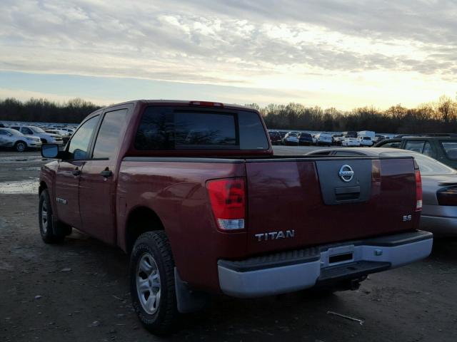 1N6AA07B26N548468 - 2006 NISSAN TITAN XE BURGUNDY photo 3