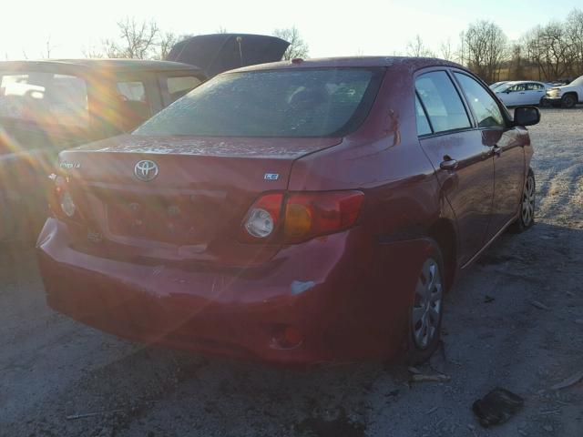 JTDBU4EE5AJ071733 - 2010 TOYOTA COROLLA BA RED photo 4