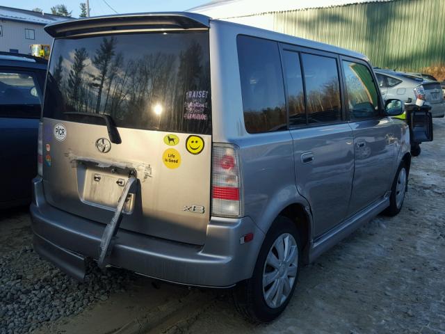 JTLKT334864040672 - 2006 TOYOTA SCION XB GRAY photo 4