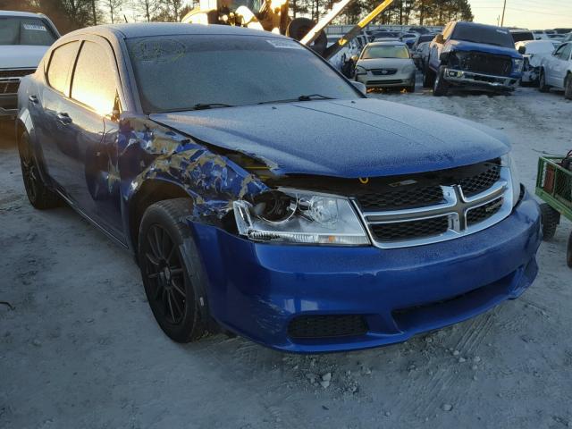 1C3CDZAB9EN181040 - 2014 DODGE AVENGER SE BLUE photo 1