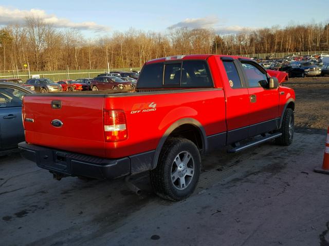 1FTPX14V27FB60586 - 2007 FORD F150 RED photo 4