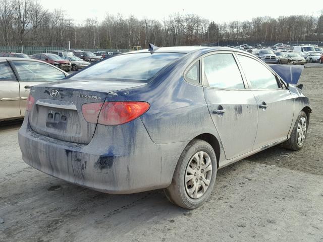 KMHDU4AD7AU991704 - 2010 HYUNDAI ELANTRA BL BLUE photo 4