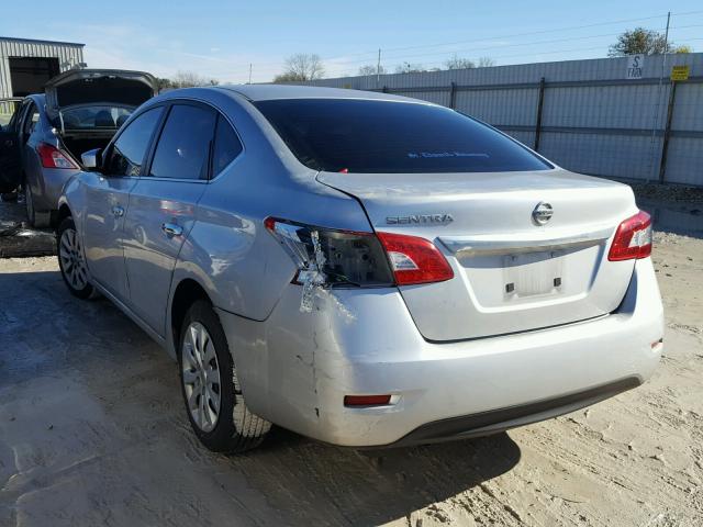 3N1AB7AP7FY275031 - 2015 NISSAN SENTRA S GRAY photo 3