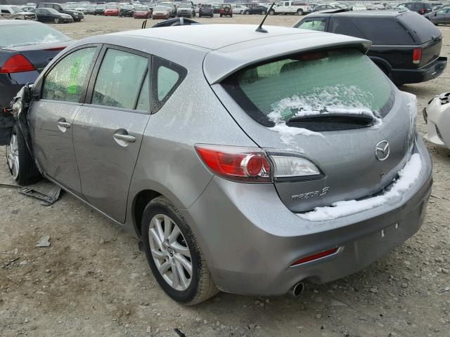 JM1BL1L74D1752881 - 2013 MAZDA 3 I GRAY photo 3