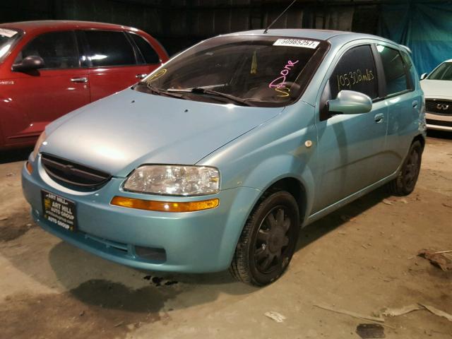 KL1TG62635B422831 - 2005 CHEVROLET AVEO LT TEAL photo 2