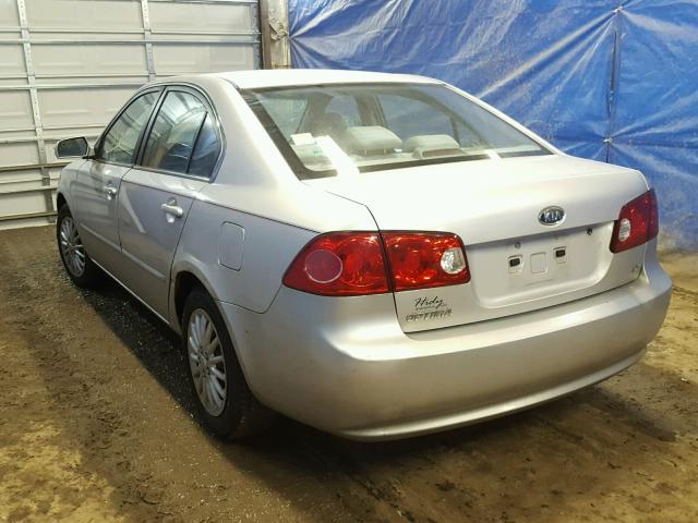 KNAGE123085216617 - 2008 KIA OPTIMA LX SILVER photo 3