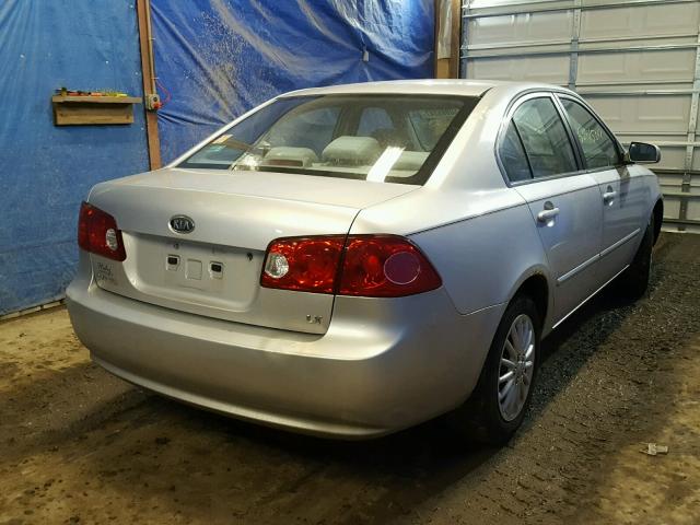 KNAGE123085216617 - 2008 KIA OPTIMA LX SILVER photo 4