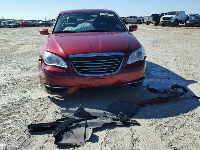 1C3CCBABXEN208935 - 2014 CHRYSLER 200 LX RED photo 9