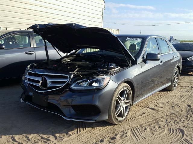 WDDHF8JB4EB055293 - 2014 MERCEDES-BENZ E 350 4MAT GRAY photo 2