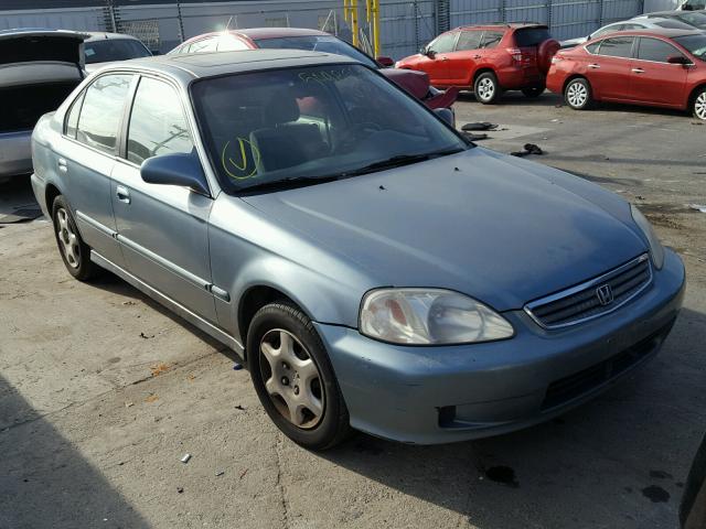 2HGEJ8648YH546016 - 2000 HONDA CIVIC EX BLUE photo 1