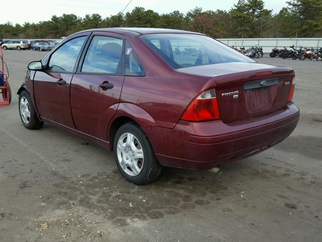 1FAHP34N36W120246 - 2006 FORD FOCUS ZX4 MAROON photo 3