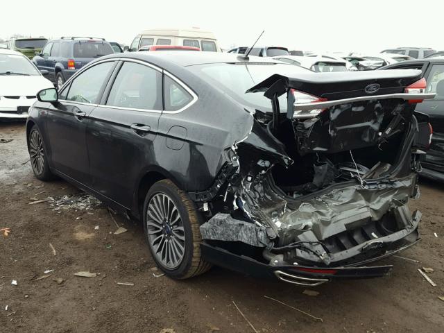 3FA6P0H96HR333443 - 2017 FORD FUSION SE BLACK photo 3