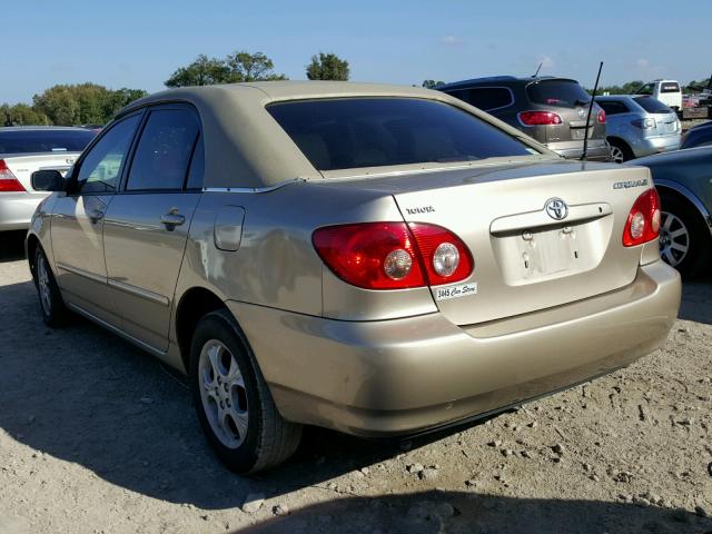 1NXBR32E85Z363960 - 2005 TOYOTA COROLLA CE GOLD photo 3