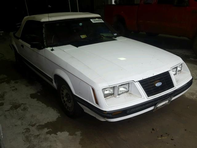 1FABP27M9EF137182 - 1984 FORD MUSTANG GL WHITE photo 1