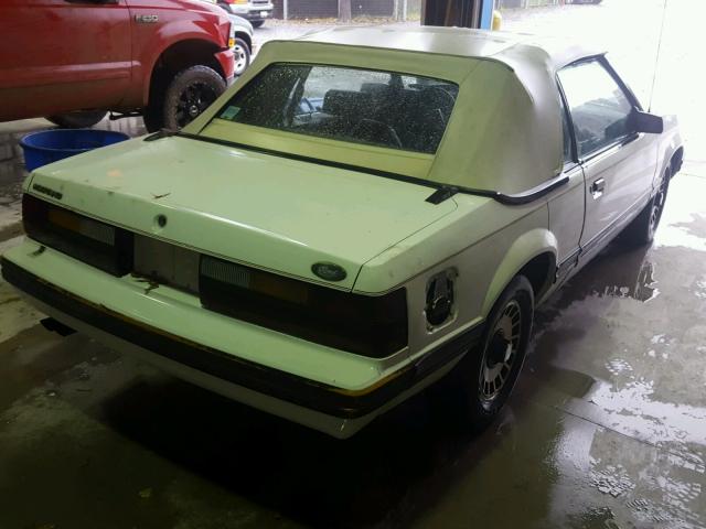 1FABP27M9EF137182 - 1984 FORD MUSTANG GL WHITE photo 4