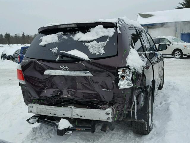 5TDBK3EH6DS202668 - 2013 TOYOTA HIGHLANDER BURGUNDY photo 9