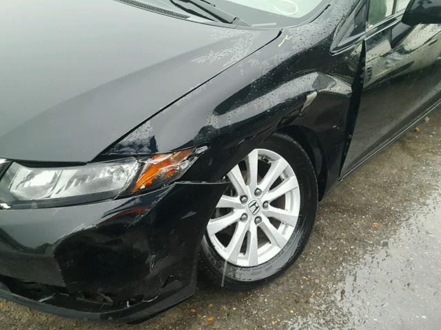 19XFB2F85CE390103 - 2012 HONDA CIVIC EX შავი ფოტო 9