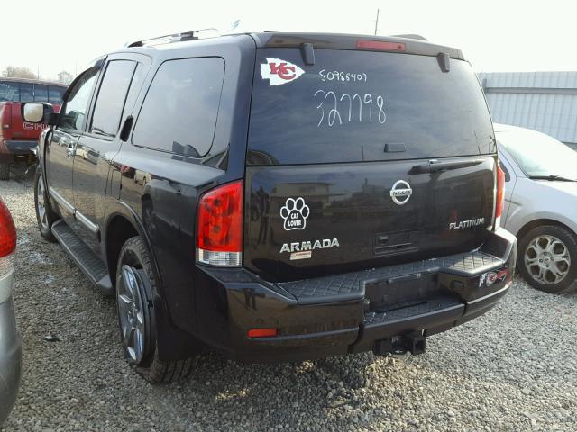 5N1AA0NE9CN622606 - 2012 NISSAN ARMADA SV BLACK photo 3