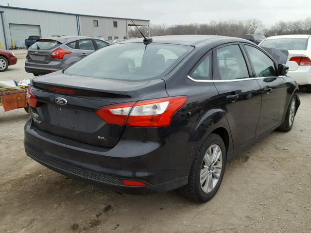 1FAHP3H28CL130218 - 2012 FORD FOCUS SEL BLACK photo 4